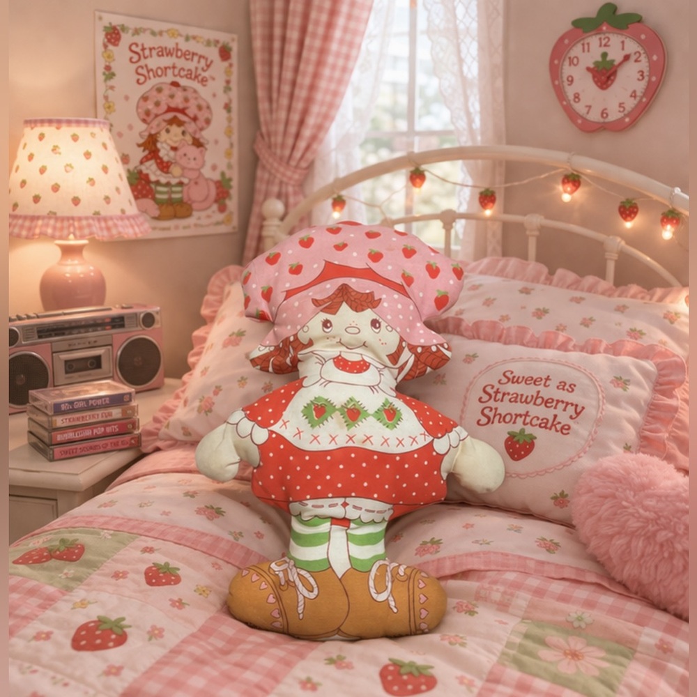 18” Vintage 80s Strawberry Shortcake plush doll